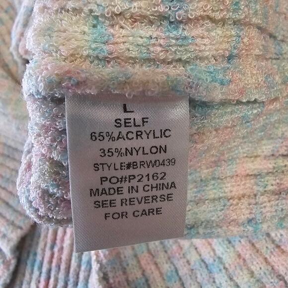 Bailey Rose Women's Pastel Cropped Ribbed V-Neck Sweater Vest Size Large Trendy - Picture 6 of 7